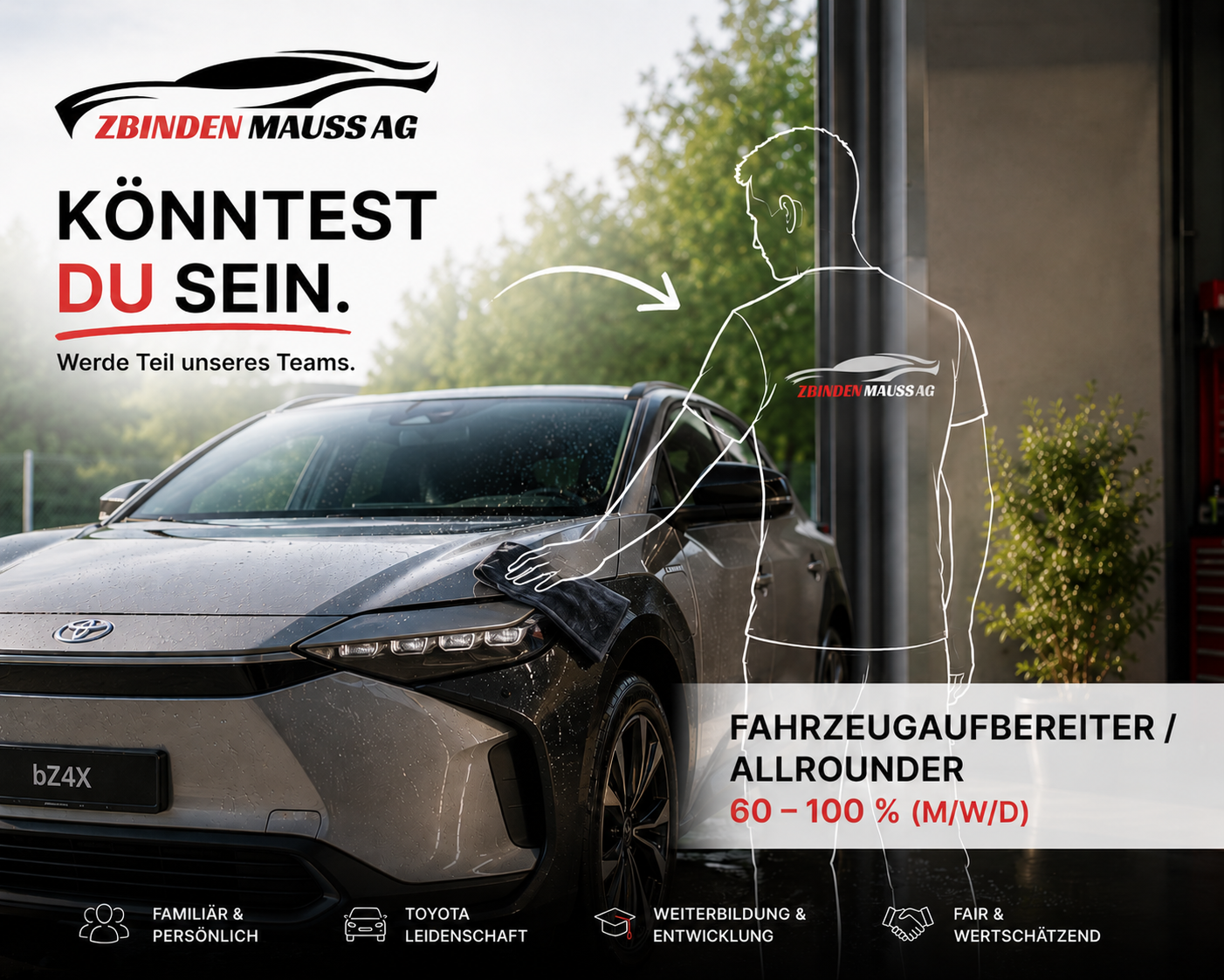 Fahrzeugaufbereiter gesucht.